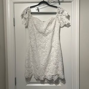 White lace Guess mini dress